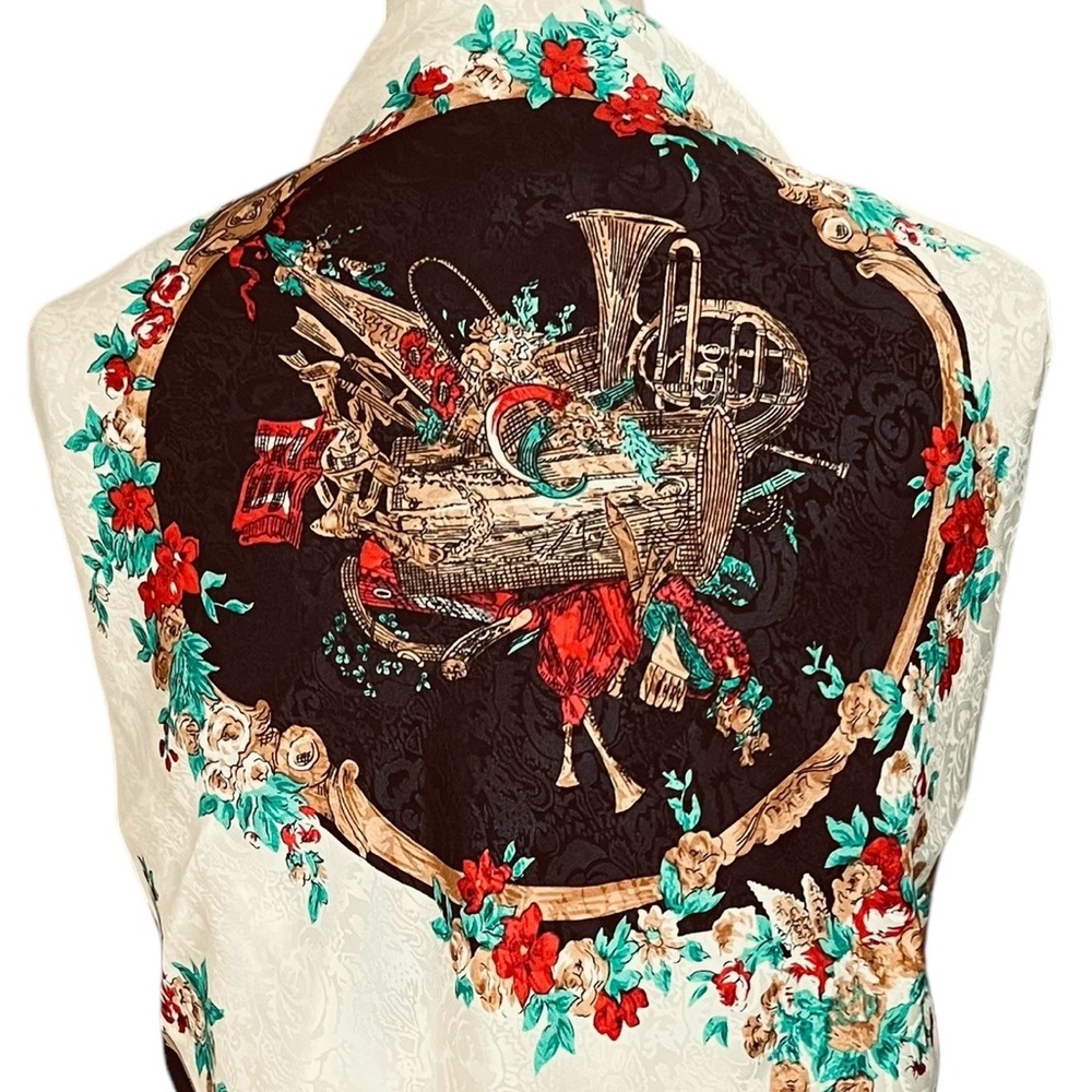 Musical Holiday Scarf Oversized  34" Square